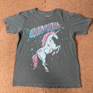 Lollapalooza 2024 Festival T-Shirt Grant Park Chicago Unicorn Lineup Mens Large